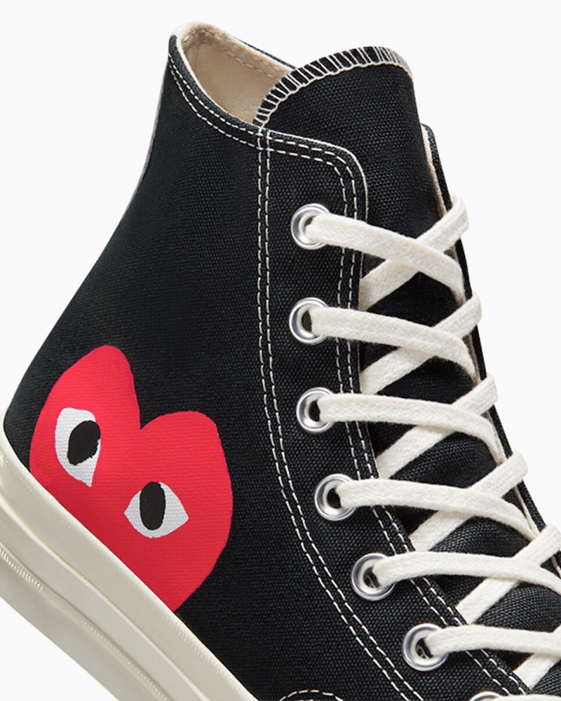 Converse Converse x Comme des Garçons PLAY Chuck 70 μαυρα ασπρα κοκκινα | DKYFRM-127