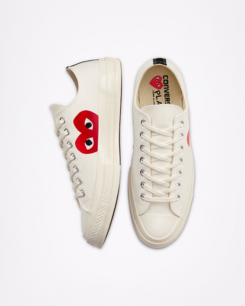 Converse Converse x Comme des Garçons PLAY Chuck 70 ασπρα κοκκινα | QEXBWM-672