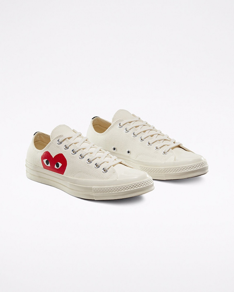 Converse Converse x Comme des Garçons PLAY Chuck 70 ασπρα κοκκινα | QEXBWM-672