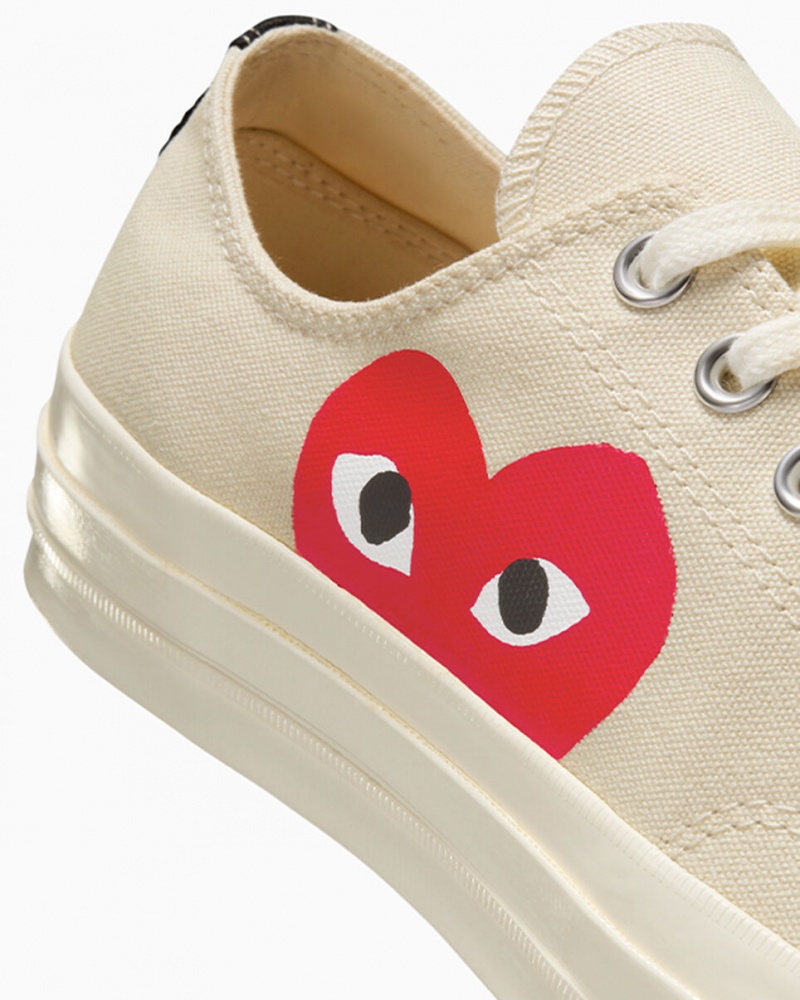 Converse Converse x Comme des Garçons PLAY Chuck 70 ασπρα κοκκινα | QEXBWM-672