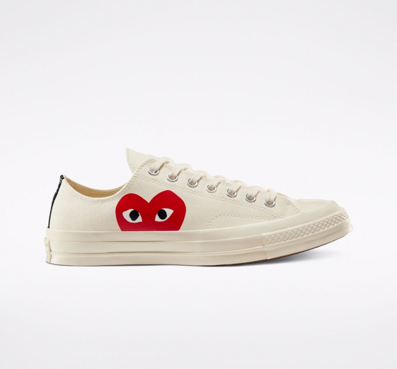 Converse Converse x Comme des Garçons PLAY Chuck 70 ασπρα κοκκινα | QEXBWM-672