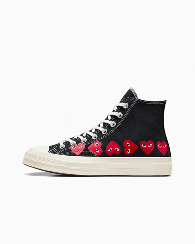 Converse Converse x Comme des Garçons PLAY Chuck 70 Multi Heart μαυρα κοκκινα | WIQDSB-504