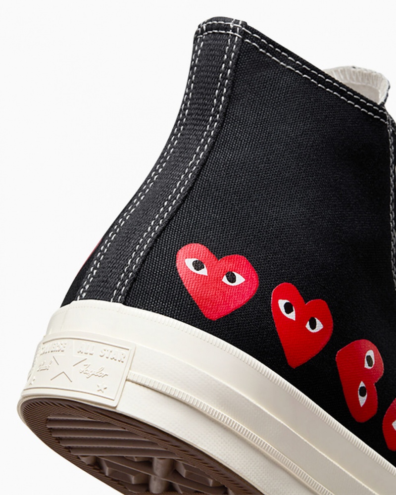 Converse Converse x Comme des Garçons PLAY Chuck 70 Multi Heart μαυρα κοκκινα | WIQDSB-504