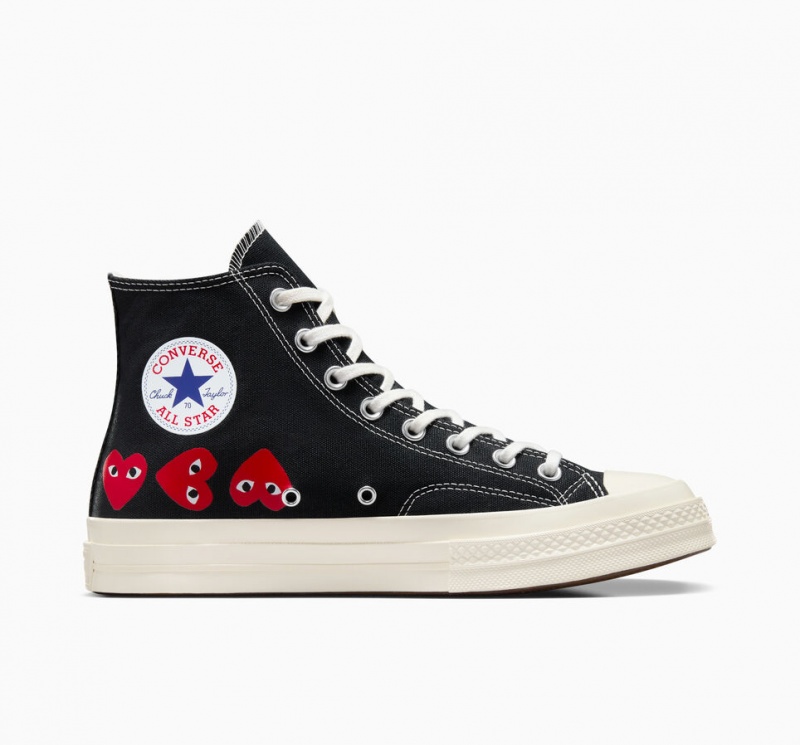 Converse Converse x Comme des Garçons PLAY Chuck 70 Multi Heart μαυρα κοκκινα | WIQDSB-504