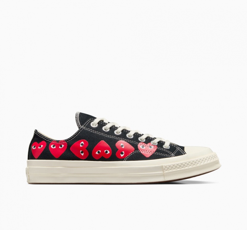 Converse Converse x Comme des Garçons PLAY Chuck 70 Multi Heart μαυρα κοκκινα | XSTWQZ-806