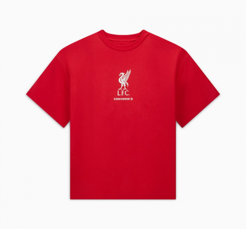 Converse Converse x LFC Loose-Fit T-Shirt Tomato | XJIDCR-672