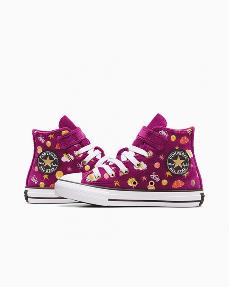 Converse Converse x Wonka Chuck Taylor All Star Easy On μωβ χρυσο χρωμα ασπρα | IEZSAG-579