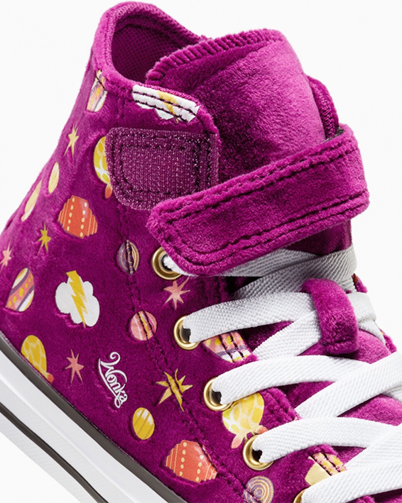 Converse Converse x Wonka Chuck Taylor All Star Easy On μωβ χρυσο χρωμα ασπρα | IEZSAG-579