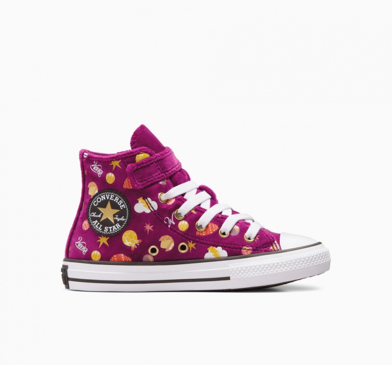 Converse Converse x Wonka Chuck Taylor All Star Easy On μωβ χρυσο χρωμα ασπρα | IEZSAG-579