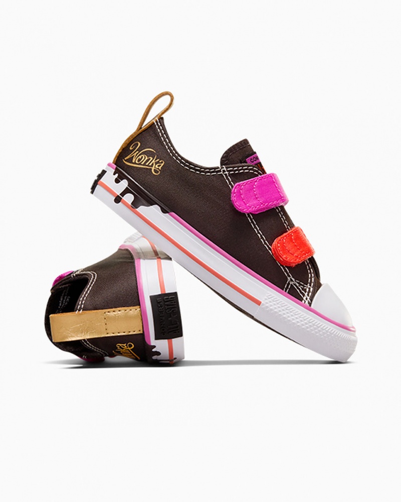 Converse Converse x Wonka Chuck Taylor All Star Easy On καφε ροζ ασπρα | FYDWHG-732