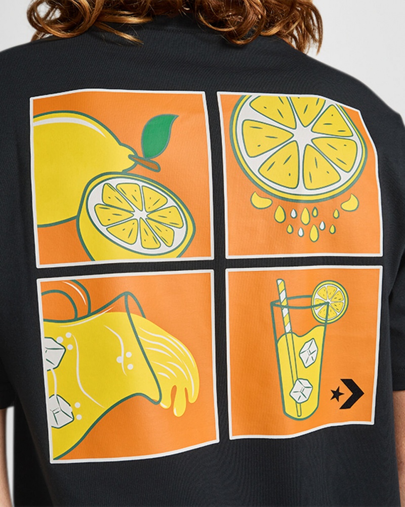 Converse How-To Lemonade T-Shirt μαυρα | FWUAPD-563