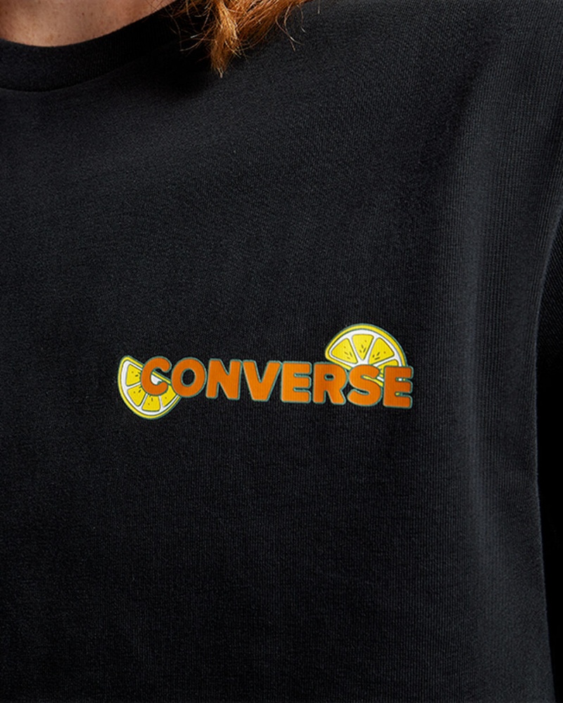 Converse How-To Lemonade T-Shirt μαυρα | FWUAPD-563