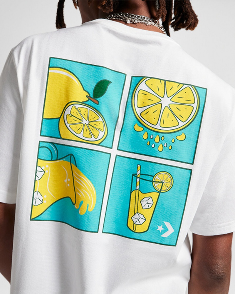 Converse How-To Lemonade T-Shirt ασπρα | JROEIP-234