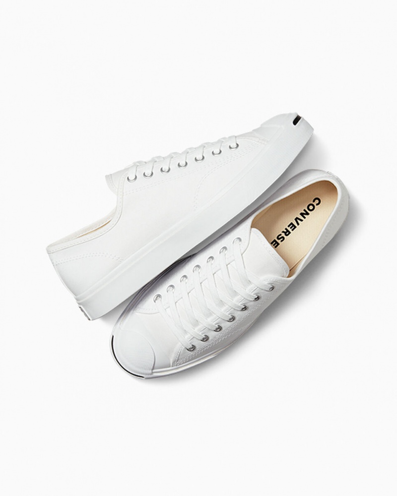 Converse Jack Purcell ασπρα ασπρα μαυρα | XKONUY-210