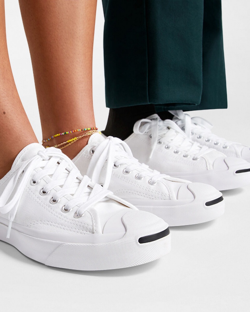 Converse Jack Purcell ασπρα ασπρα μαυρα | XKONUY-210