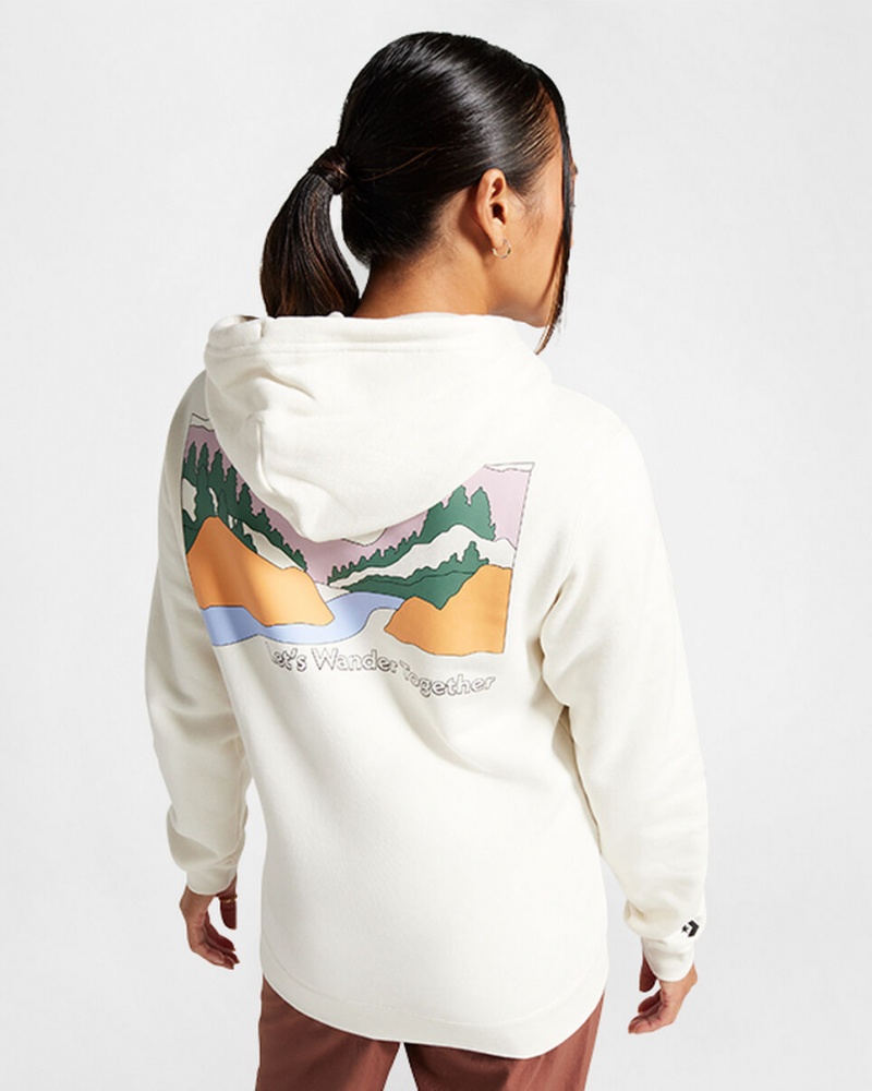 Converse Outdoors σταμπεσ Hoodie Egret | AEOVKB-754