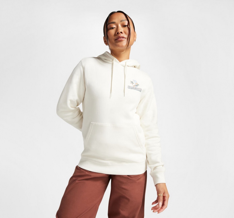 Converse Outdoors σταμπεσ Hoodie Egret | AEOVKB-754