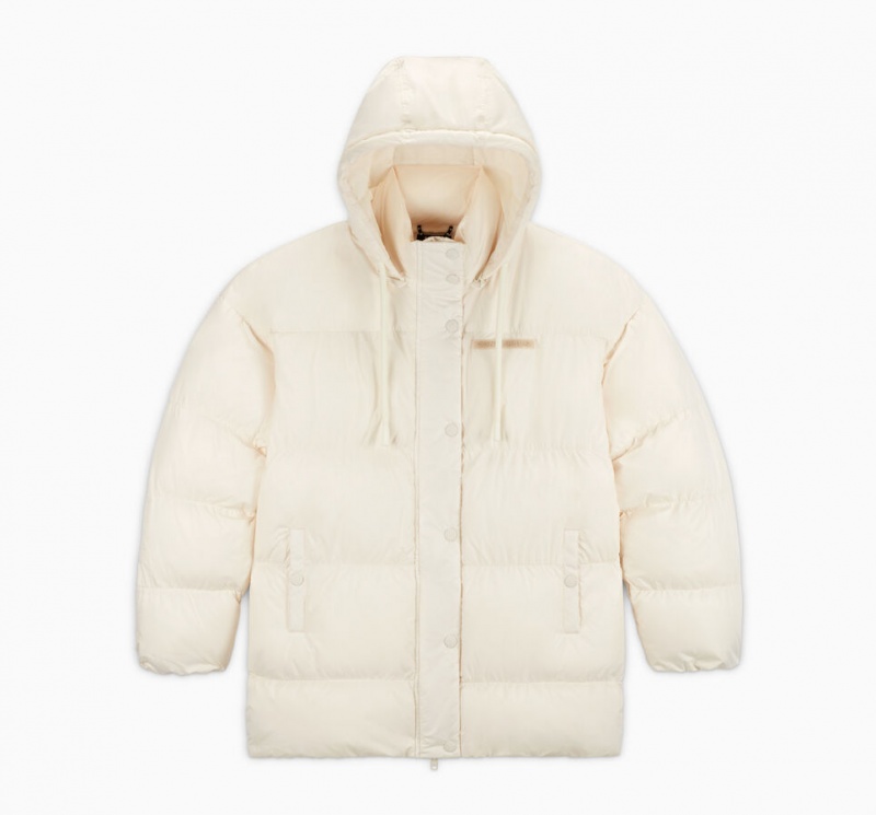 Converse Oversized Super Puffer Jacket Egret | OZDKXE-598