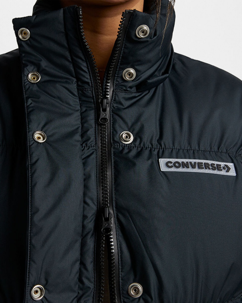 Converse Oversized Super Puffer Jacket μαυρα | EUORMB-105