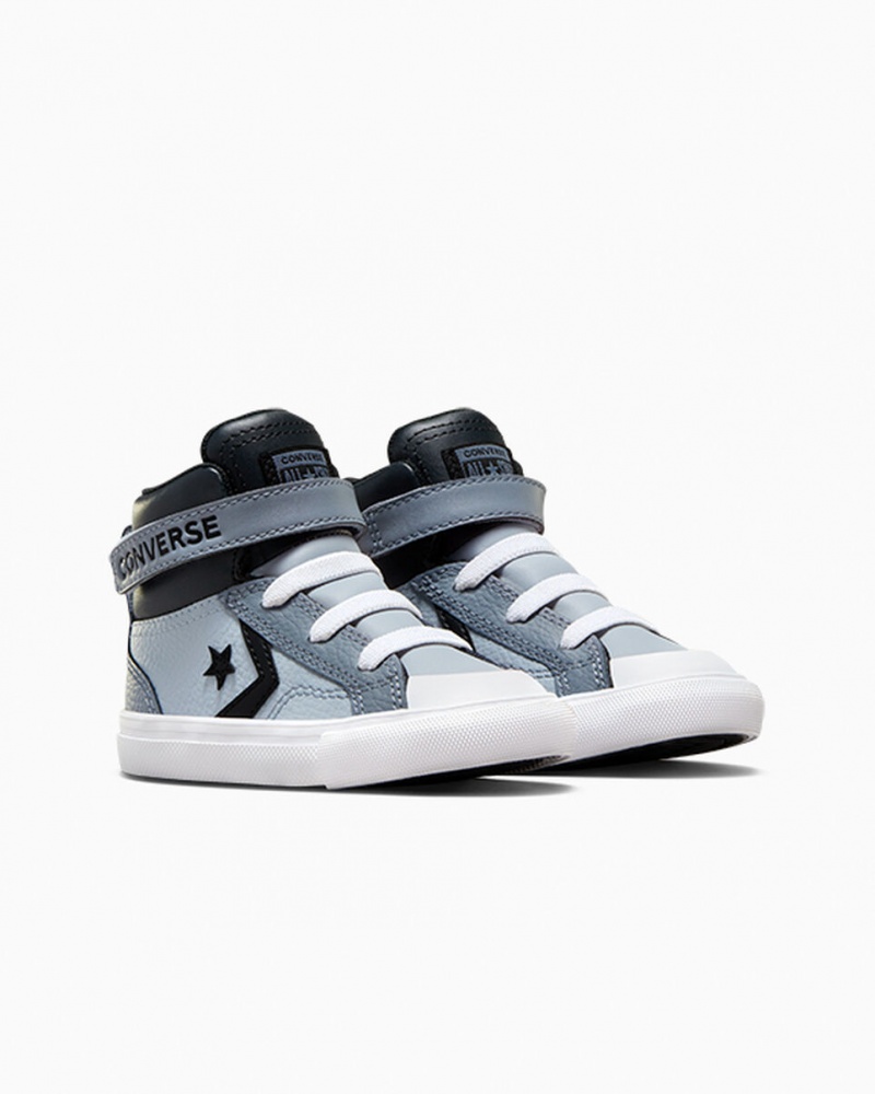 Converse Pro Blaze λουρακια δερματινα ασημι μαυρα ασπρα | HZAIFO-573