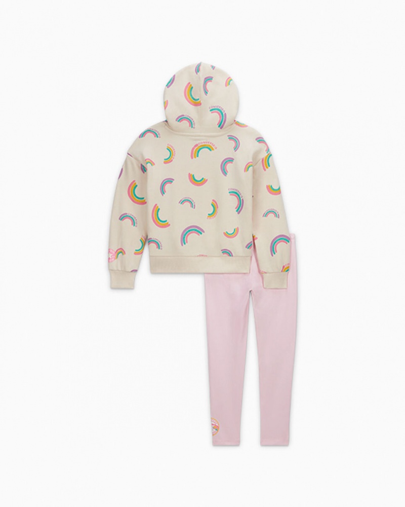 Converse Rainbow Hoodie & Leggings Set ροζ | GNLOXH-725