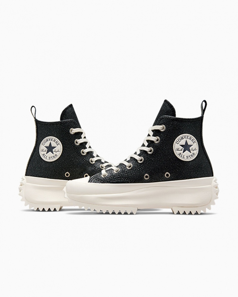 Converse Run Star Hike flatforms Glitter μαυρα | ONCIXK-069