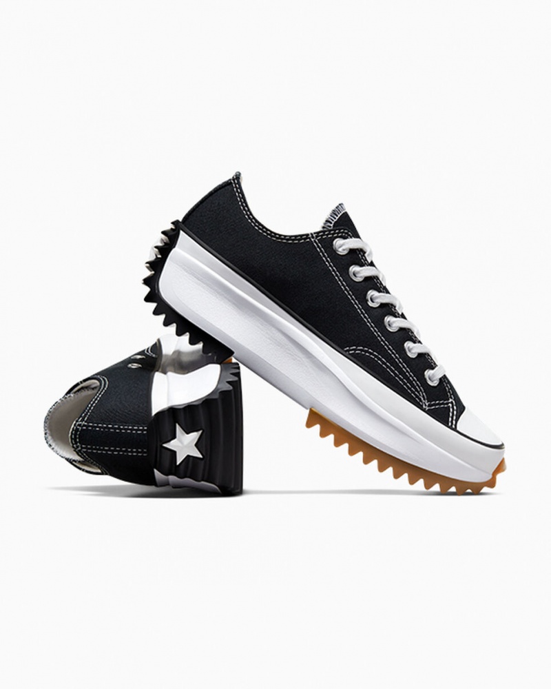 Converse Run Star Hike flatforms μαυρα ασπρα | CVKTYN-542