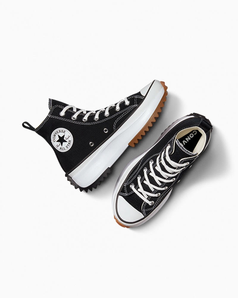 Converse Run Star Hike flatforms μαυρα ασπρα | KSUDNB-291