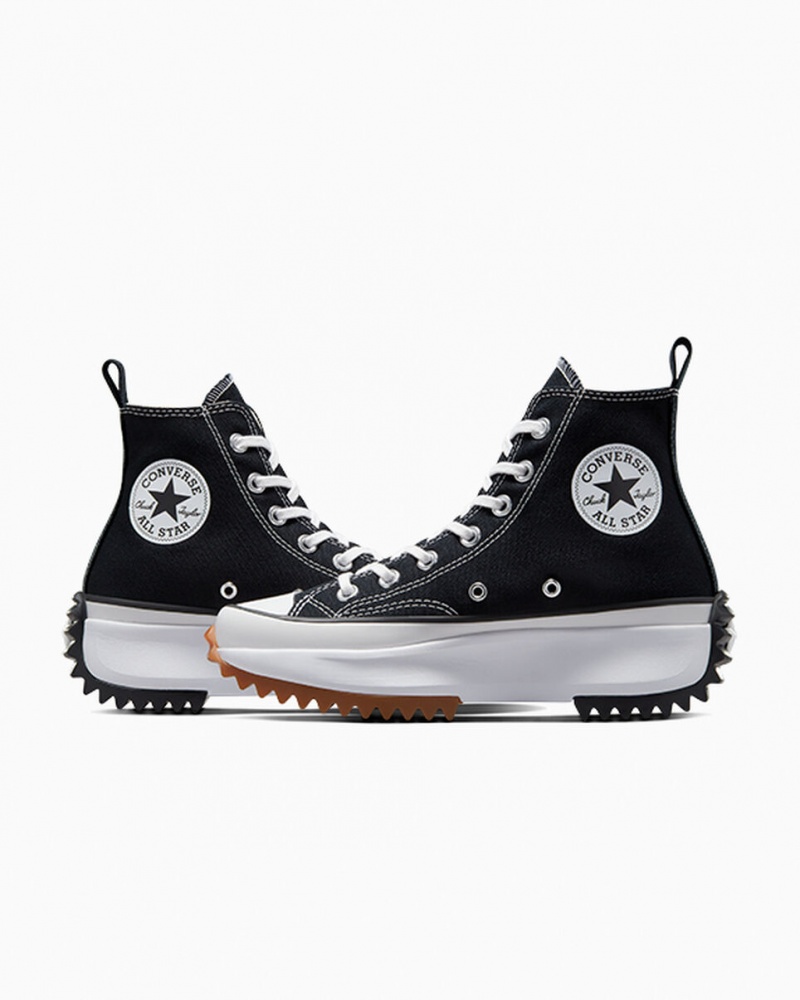 Converse Run Star Hike flatforms μαυρα ασπρα | KSUDNB-291