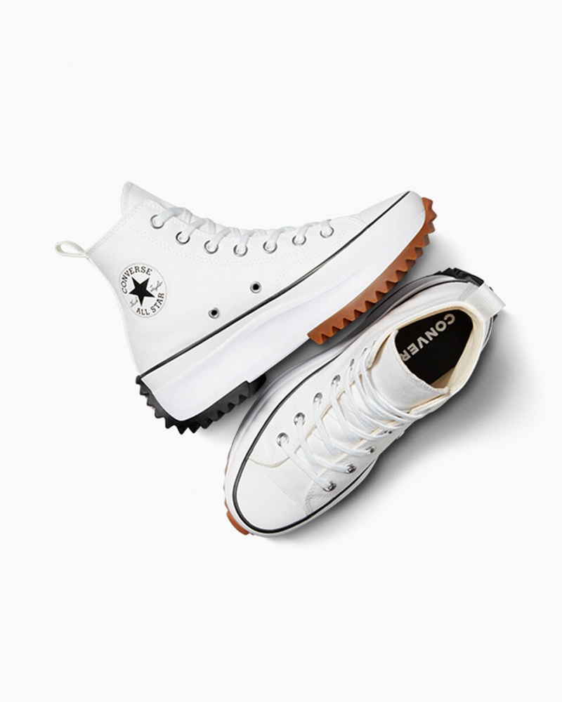 Converse Run Star Hike flatforms ασπρα μαυρα | RCBHSQ-910