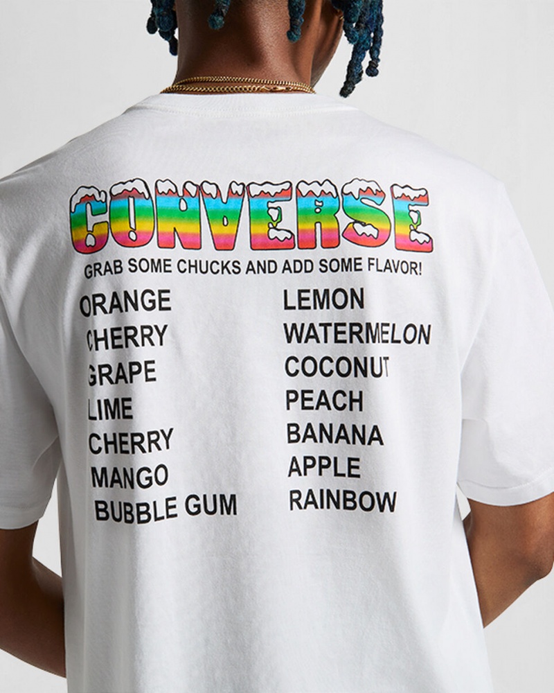 Converse Snow Cone σταμπεσ Loose-Fit T-Shirt ασπρα | SXMRNU-249