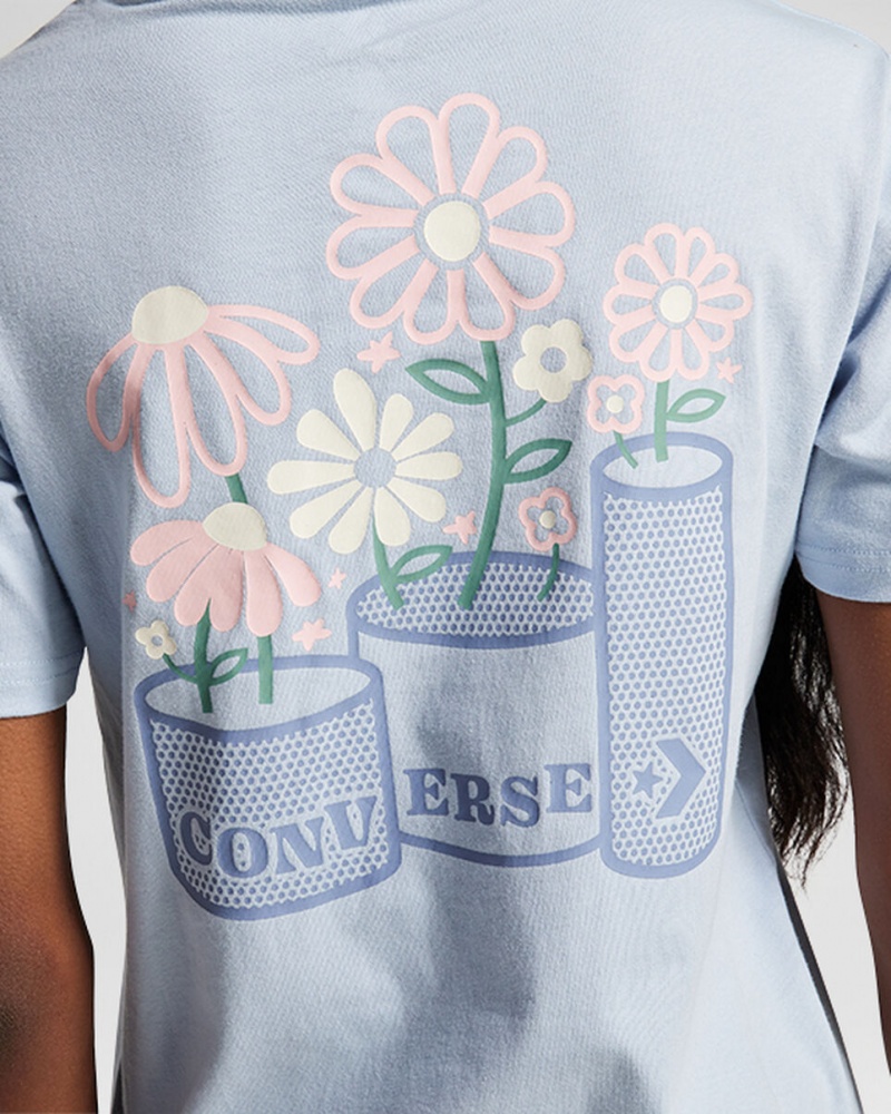 Converse Spring Blooms T-Shirt γκρι | CGJBWU-230