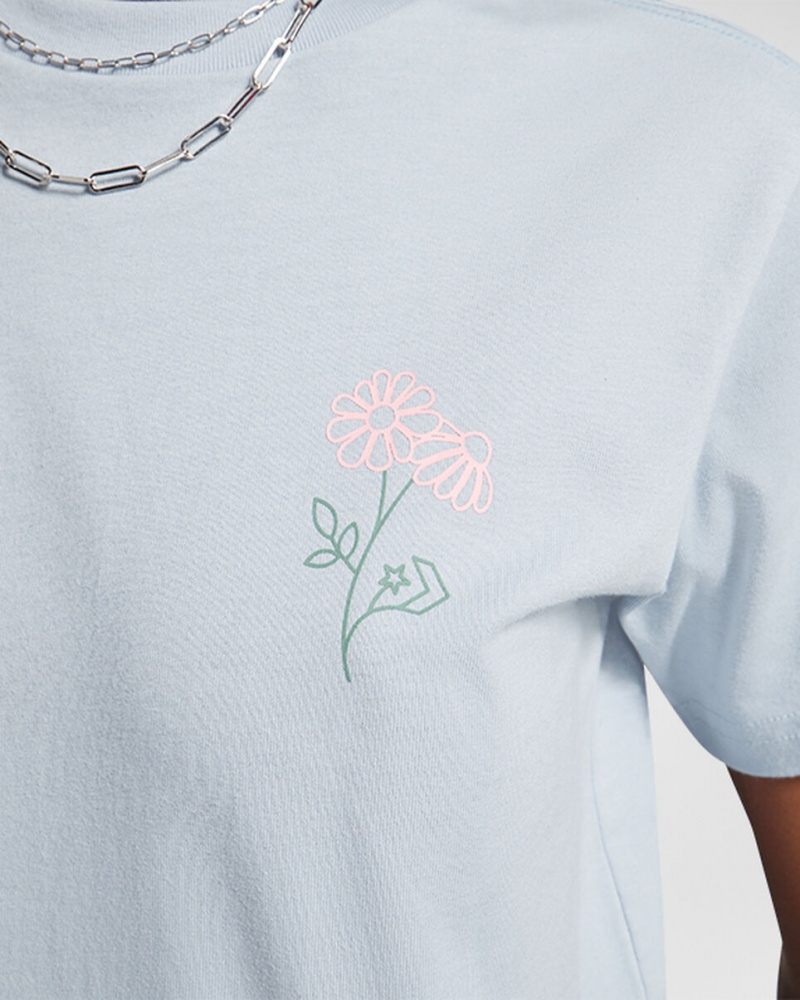 Converse Spring Blooms T-Shirt γκρι | CGJBWU-230