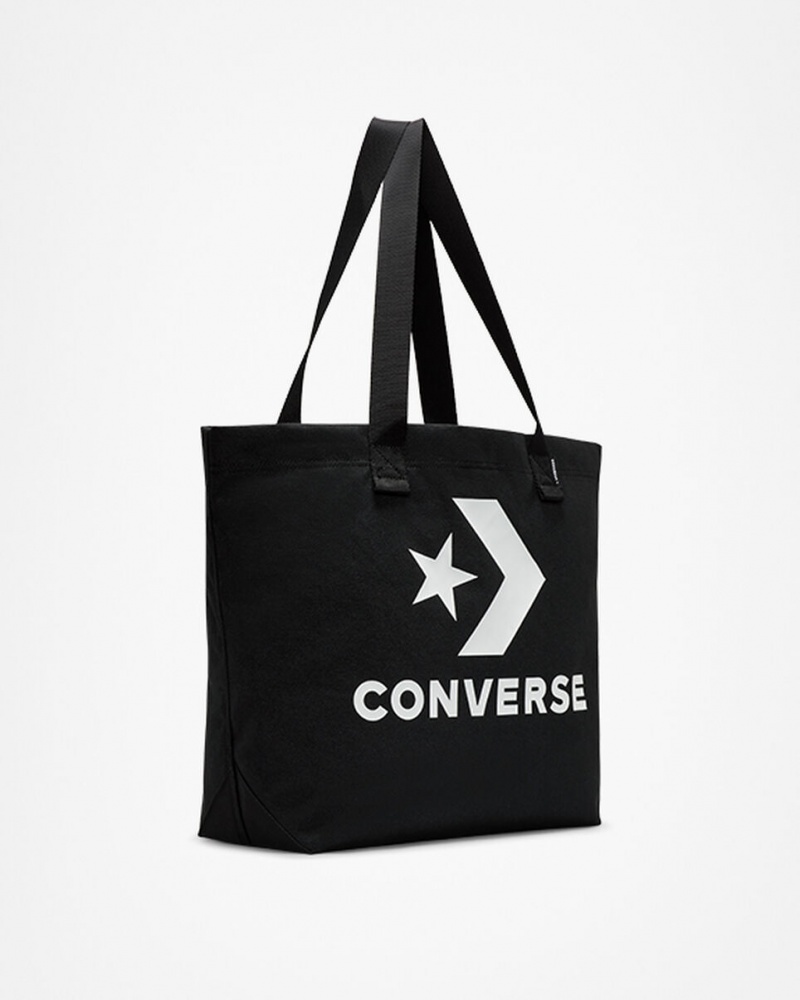 Converse Star Chevron Tote μαυρα ασπρα | MYZSNK-478