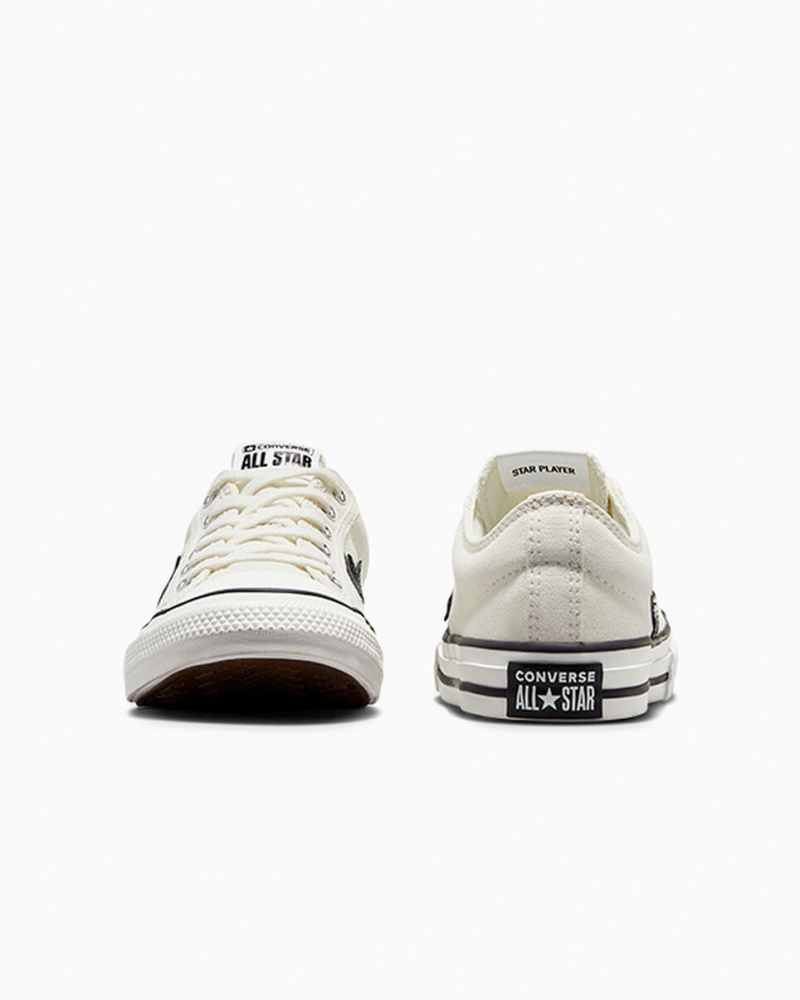 Converse Star Player 76 ασπρα μαυρα | BGMIPZ-134