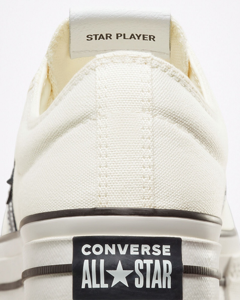 Converse Star Player 76 ασπρα μαυρα | FZOUXN-048