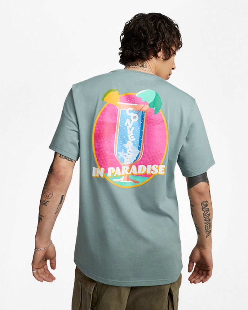 Converse Tropical Drink T-Shirt γκρι | CFJMYE-496