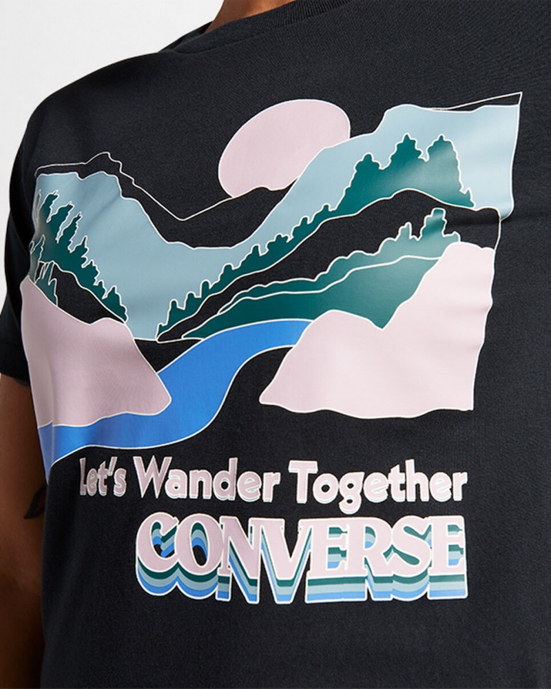 Converse outdoor Art T-Shirt μαυρα | UVMLKF-037